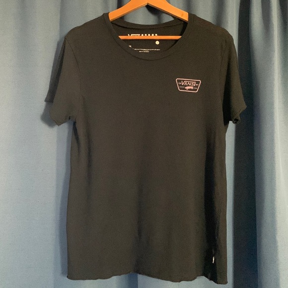 Women’s Vans Black and Pink Skateboard Logo Burnout T-shirt - Picture 2 of 6